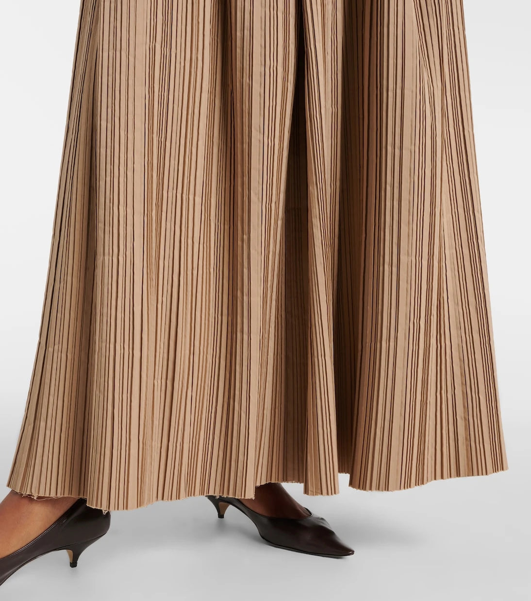 The Row - Cristel pleated poplin bustier gown