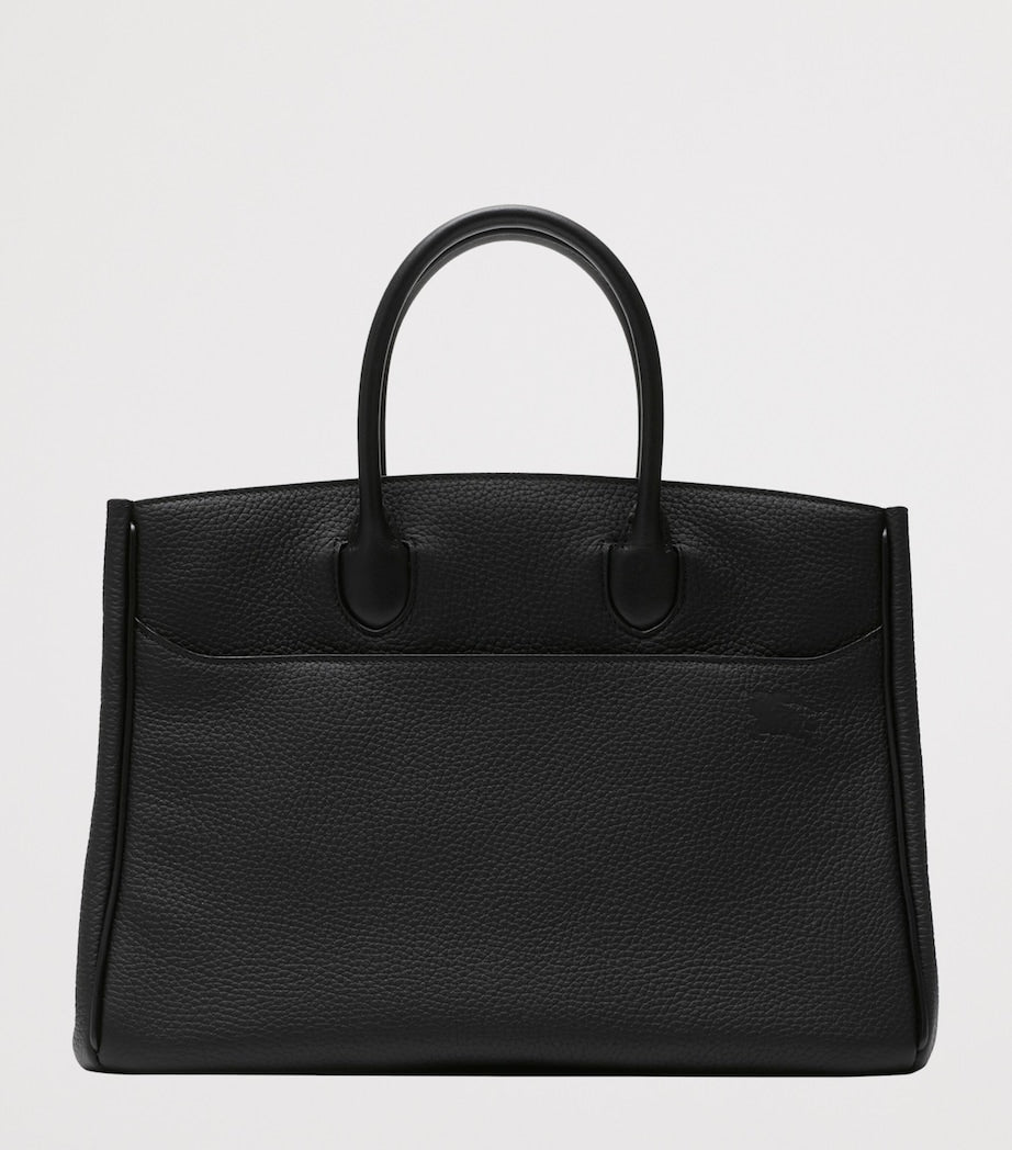 Burberry Black Small Calf Leather Rocking Horse Tote Bag