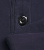 Navy Cotton Funnel-Neck Mirelle Sweatshirt