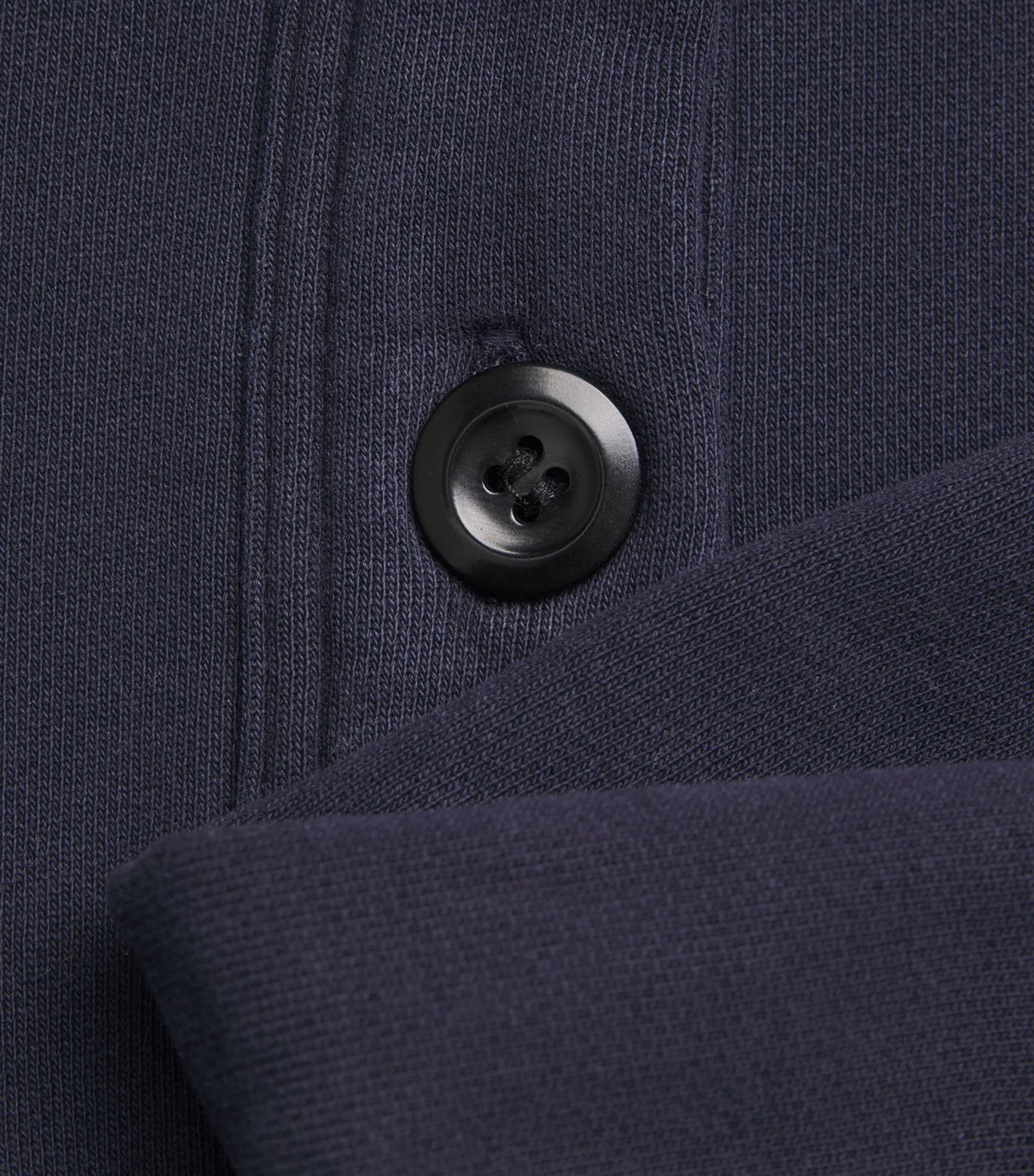 Navy Cotton Funnel-Neck Mirelle Sweatshirt