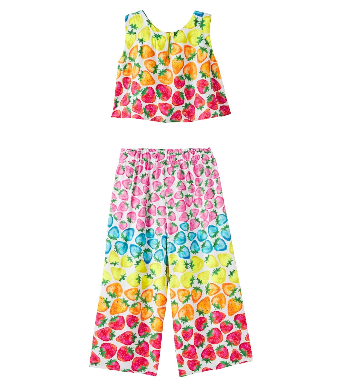 Fábula - Morango Rainbow top and pants set