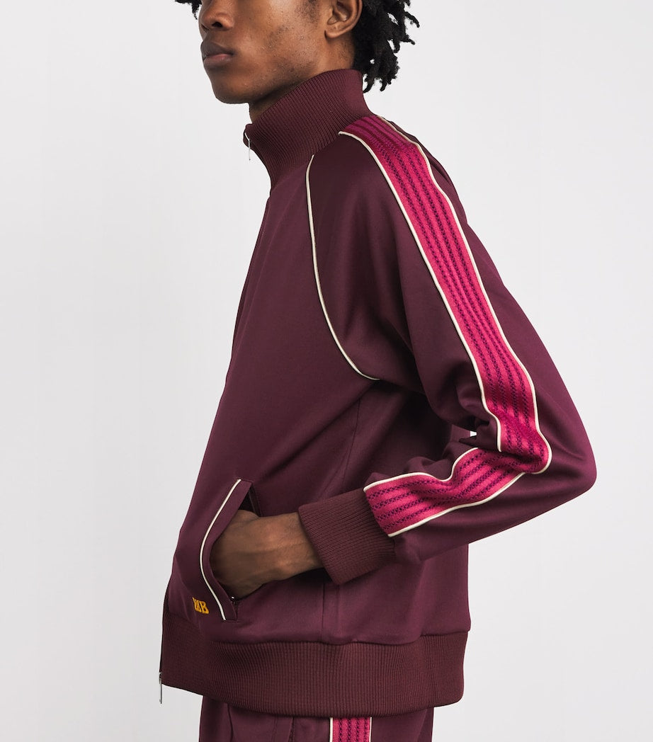 Wales Bonner Red Knit-Trim Essence Track Jacket