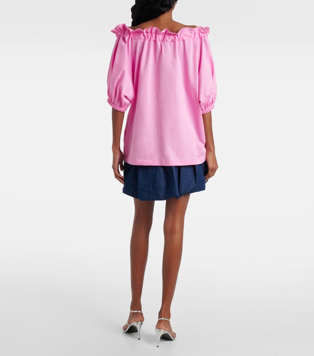 Patou - Bow-detail cotton jersey top