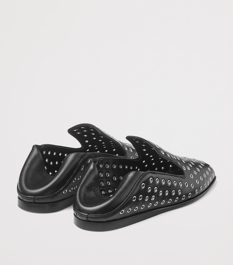 Jimmy Choo Multi Eliot Nappa Eyelet Slippers