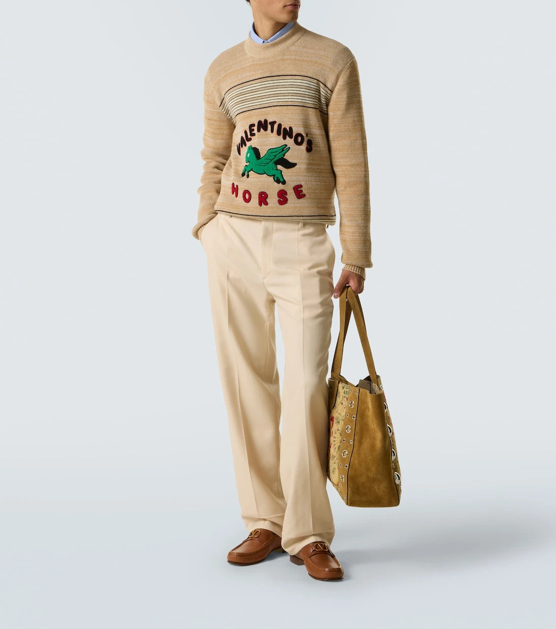Valentino - Logo wool and cotton sweater