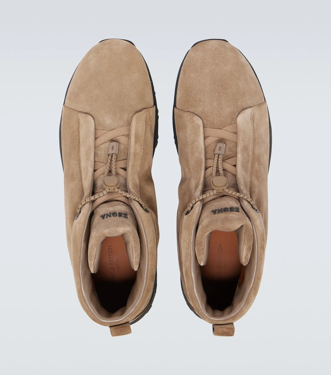 Zegna - Triple Stitch süet bilekli spor ayakkabı