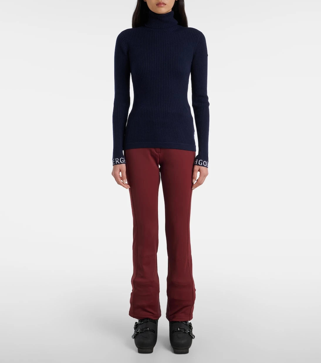 Goldbergh - Mira ribbed-knit turtleneck ski top