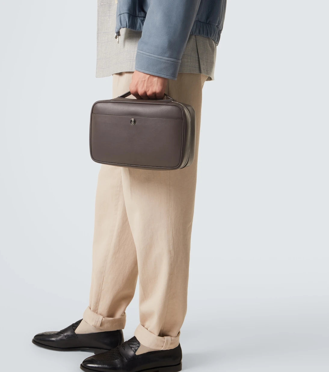 Brunello Cucinelli - Leather toiletry bag