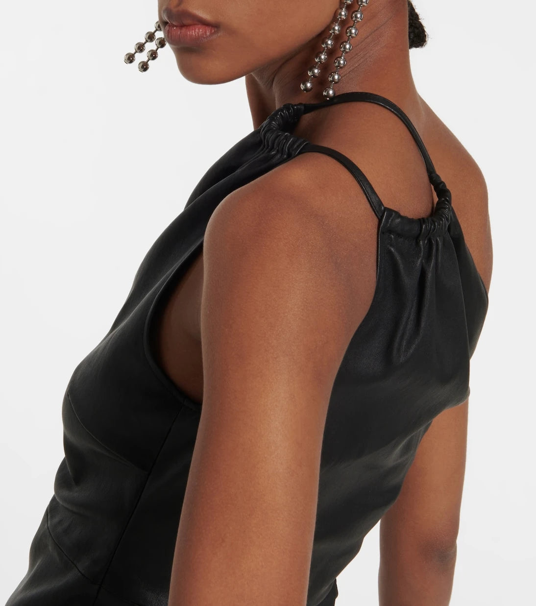 Amiri - Cutout leather top