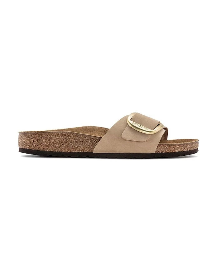 Nubuk Birkenstock Madrid Big Buckle Terlik