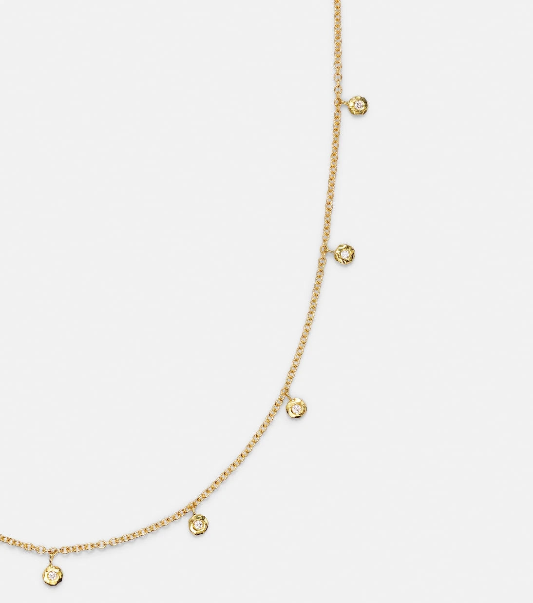 Octavia Elizabeth - Micro Nesting Gem 18kt gold necklace with diamonds