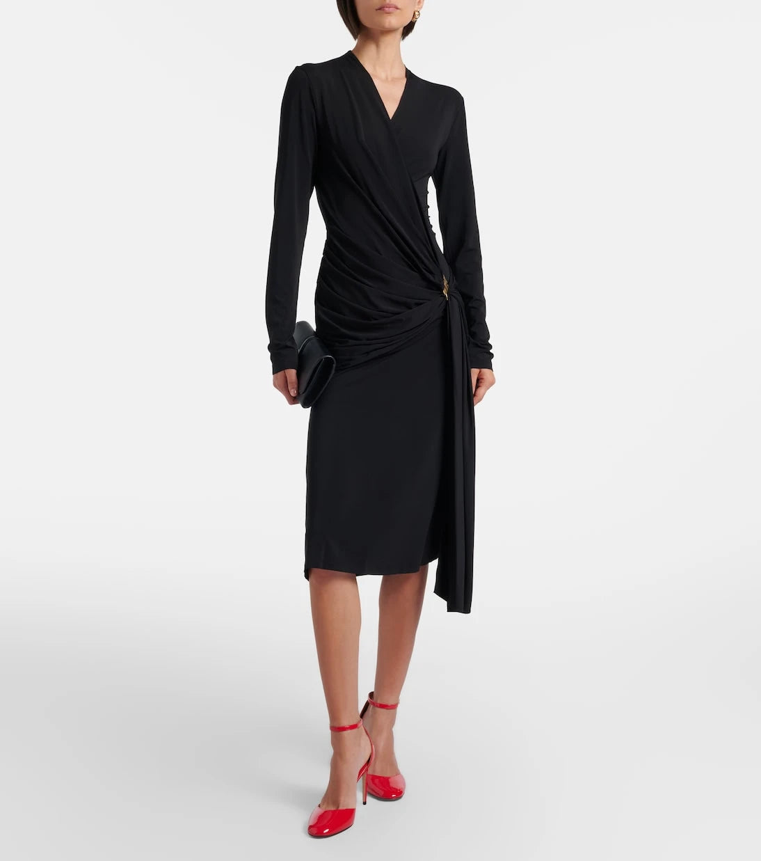 Ferragamo - Draped jersey midi dress
