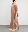 TORLOWEI Pink Silk Lace Tokoni Kaftan