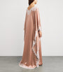 TORLOWEI Pink Silk Lace Tokoni Kaftan