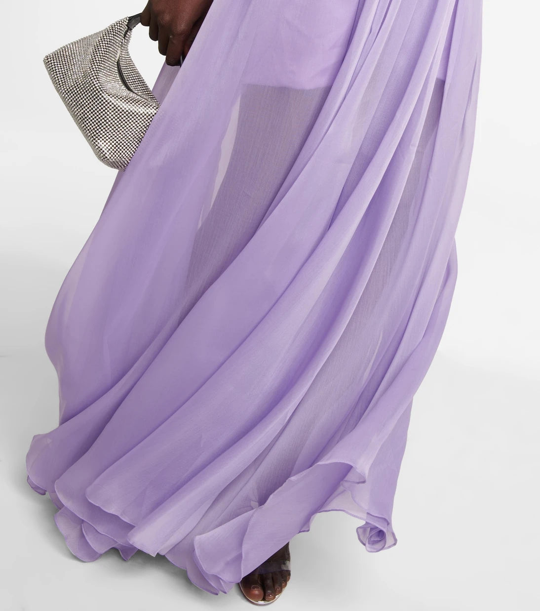Rasario - Cutout chiffon gown