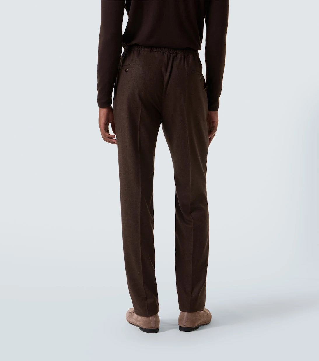 Rubinacci - Virgin wool flannel tapered pants