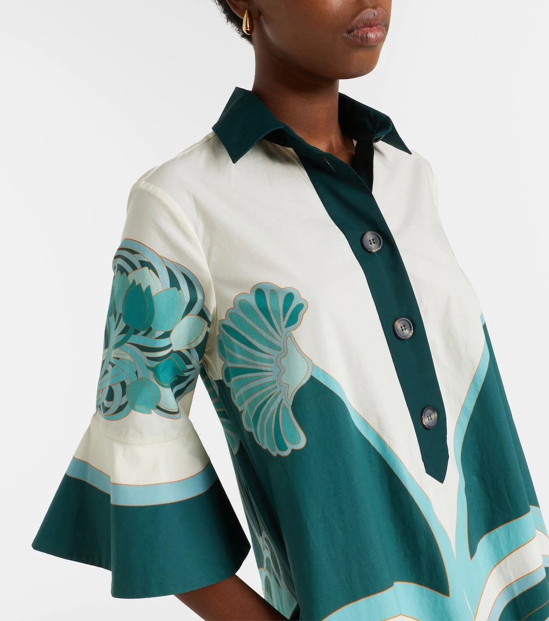 La DoubleJ - Artemis printed cotton poplin shirt dress
