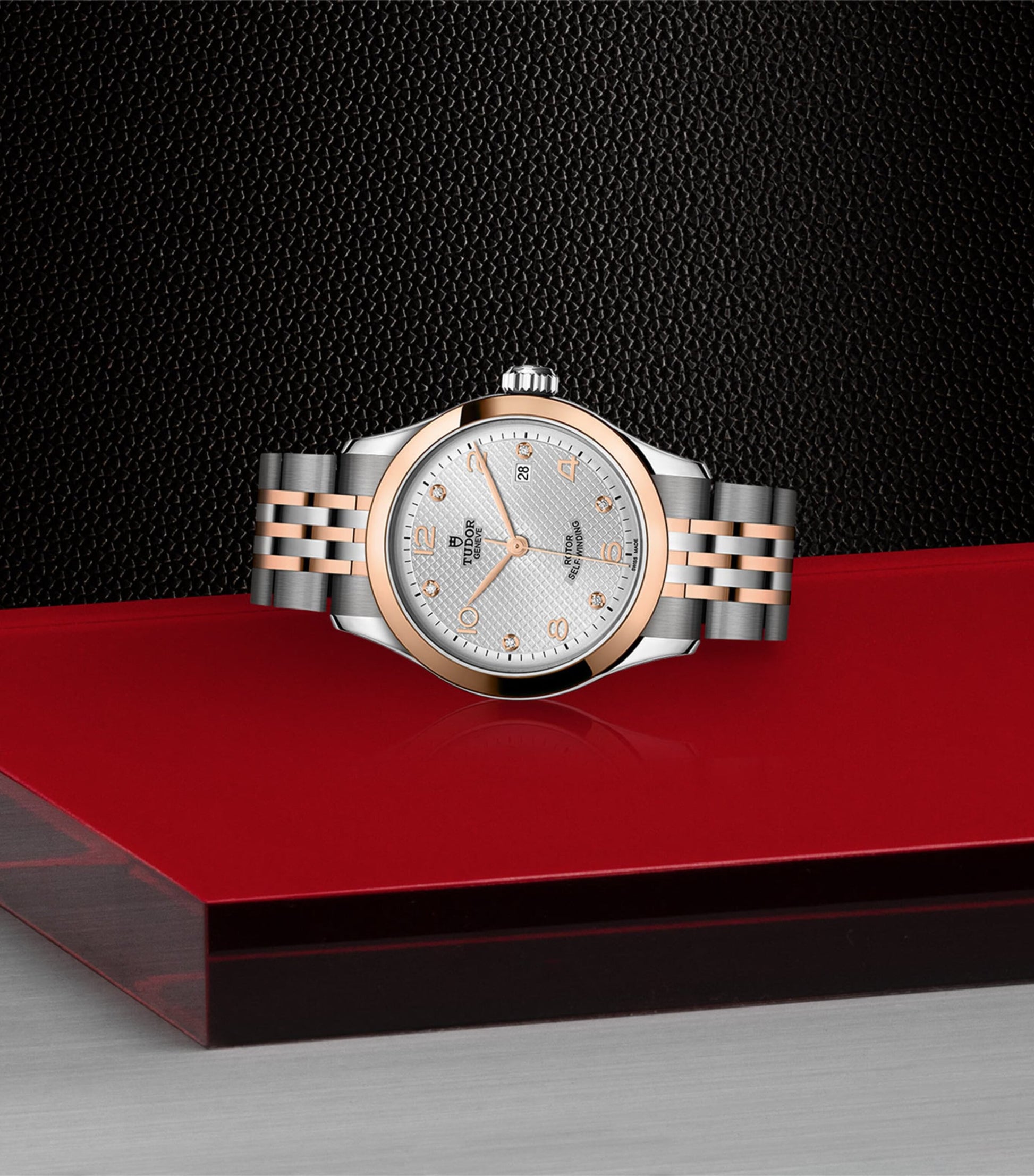 1926 Stainless Steel, Rose Gold and Diamond Watch 28mm