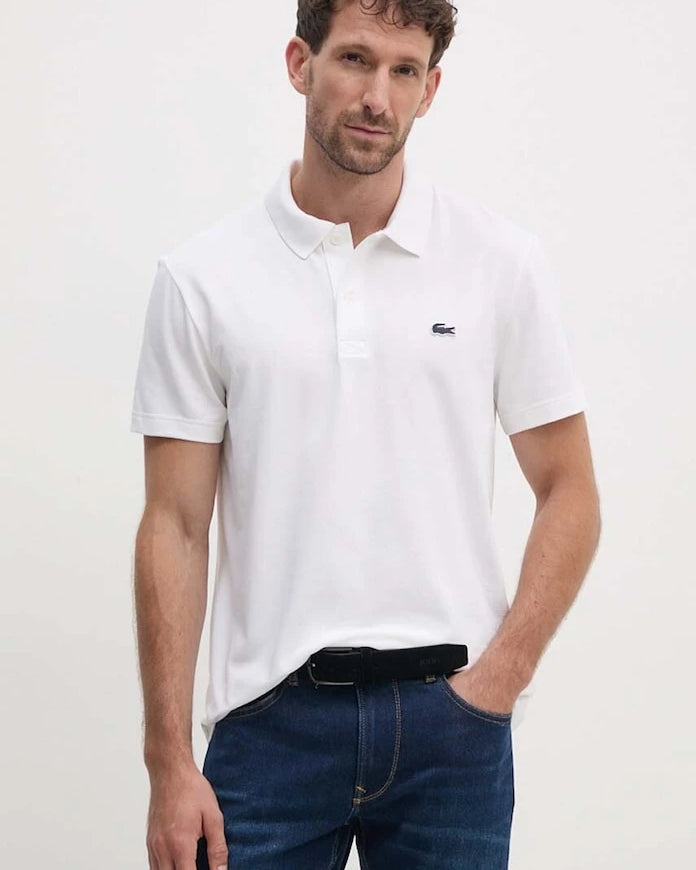 Yaka detaylı erkek Lacoste pamuklu tişört