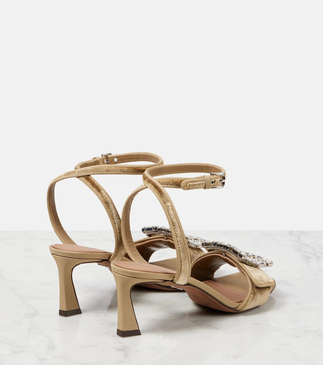 Dolce&Gabbana - Embellished velvet sandals