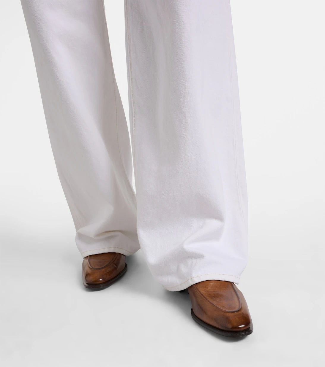Frame - Bubble mid-rise wide-leg jeans