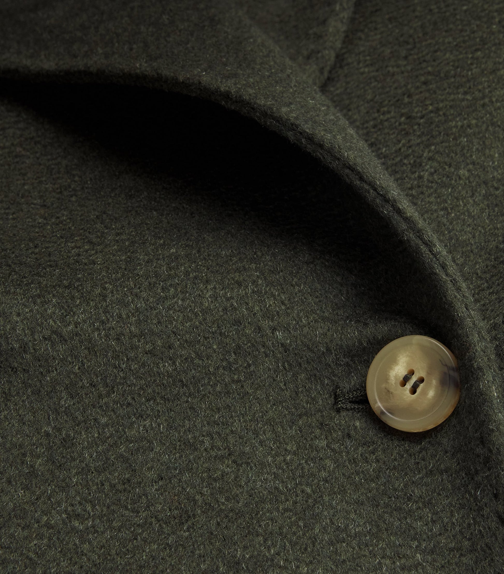 Green Wool Double-Breasted Coat