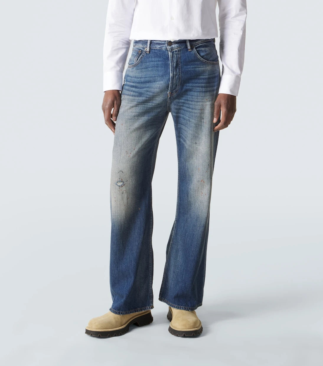 Acne Studios - 2021 distressed wide-leg jeans