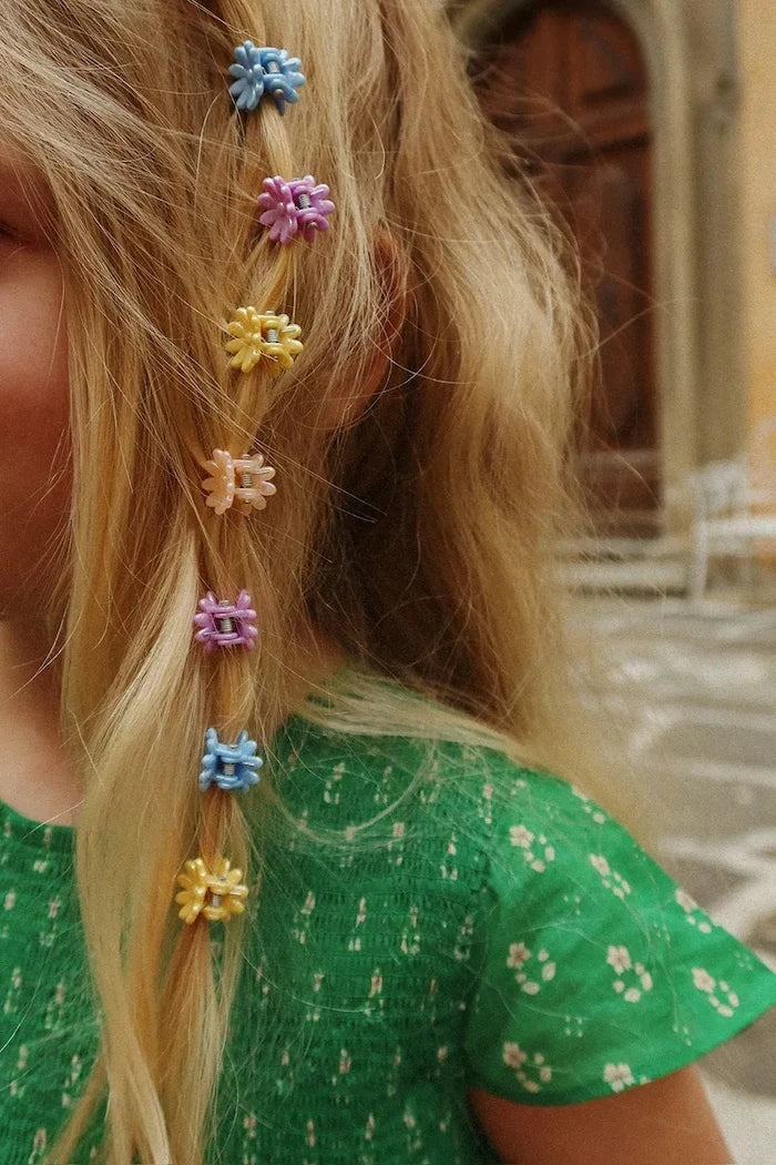 Konges Sløjd MINI FLOWER HAIR CLAWS Çocuk Saç Tokası (10 adet)