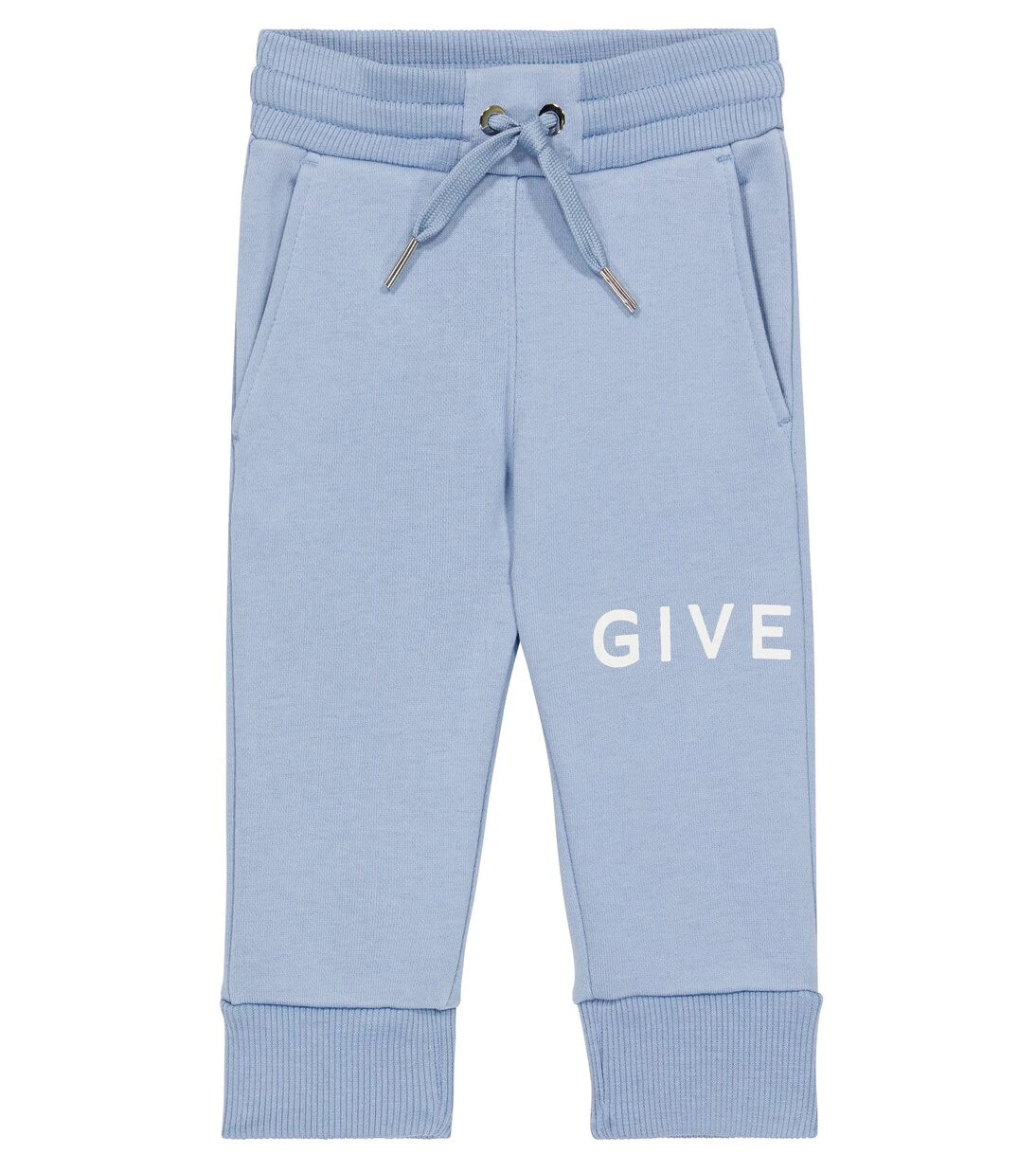 Givenchy Kids - بنطلون رياضي قطني مخلوط للأطفال بشعار الماركة