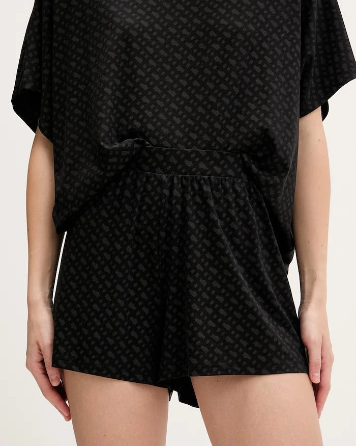BOSS Kadın Kısa Pijama Altı Liocel B Logo_Shorts
