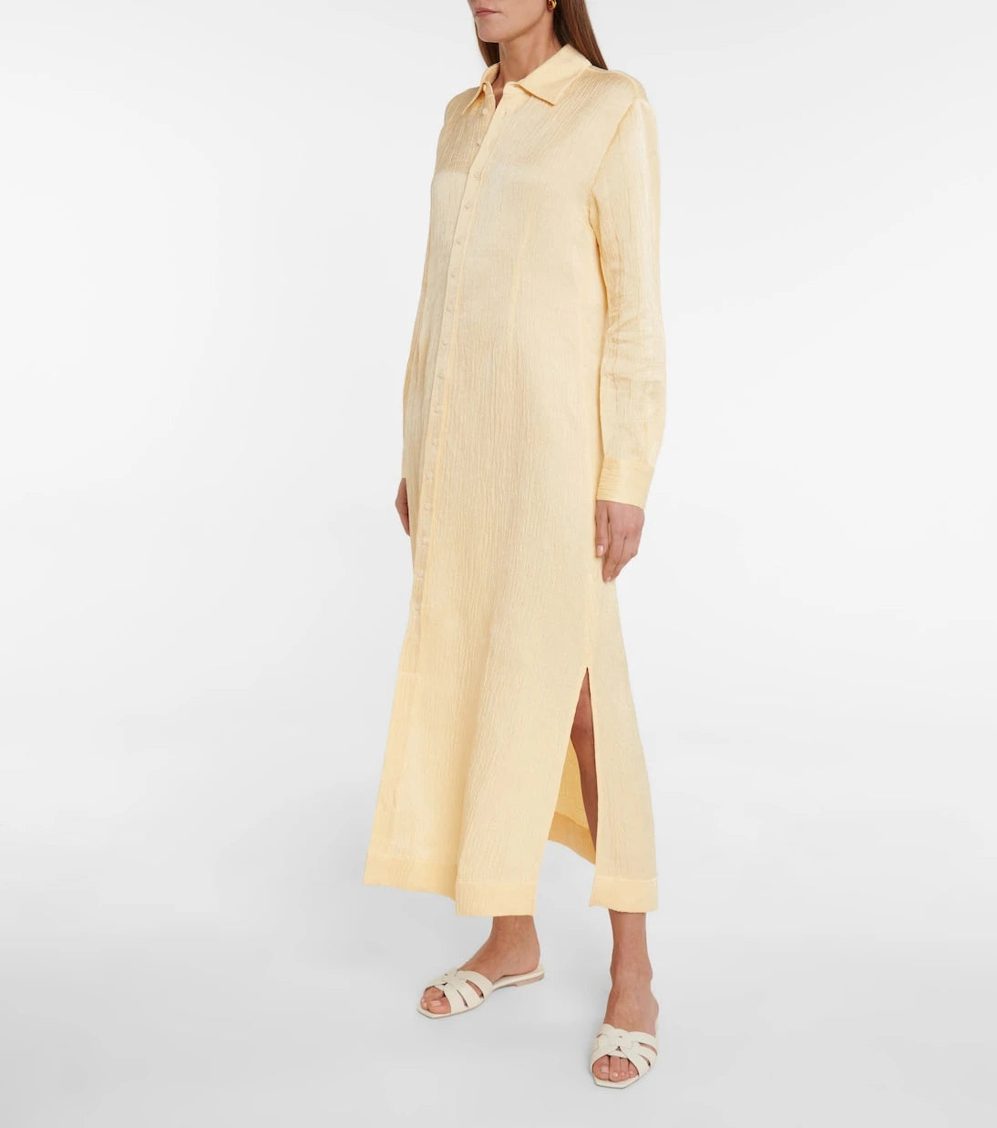 CO - Linen-blend maxi shirt dress