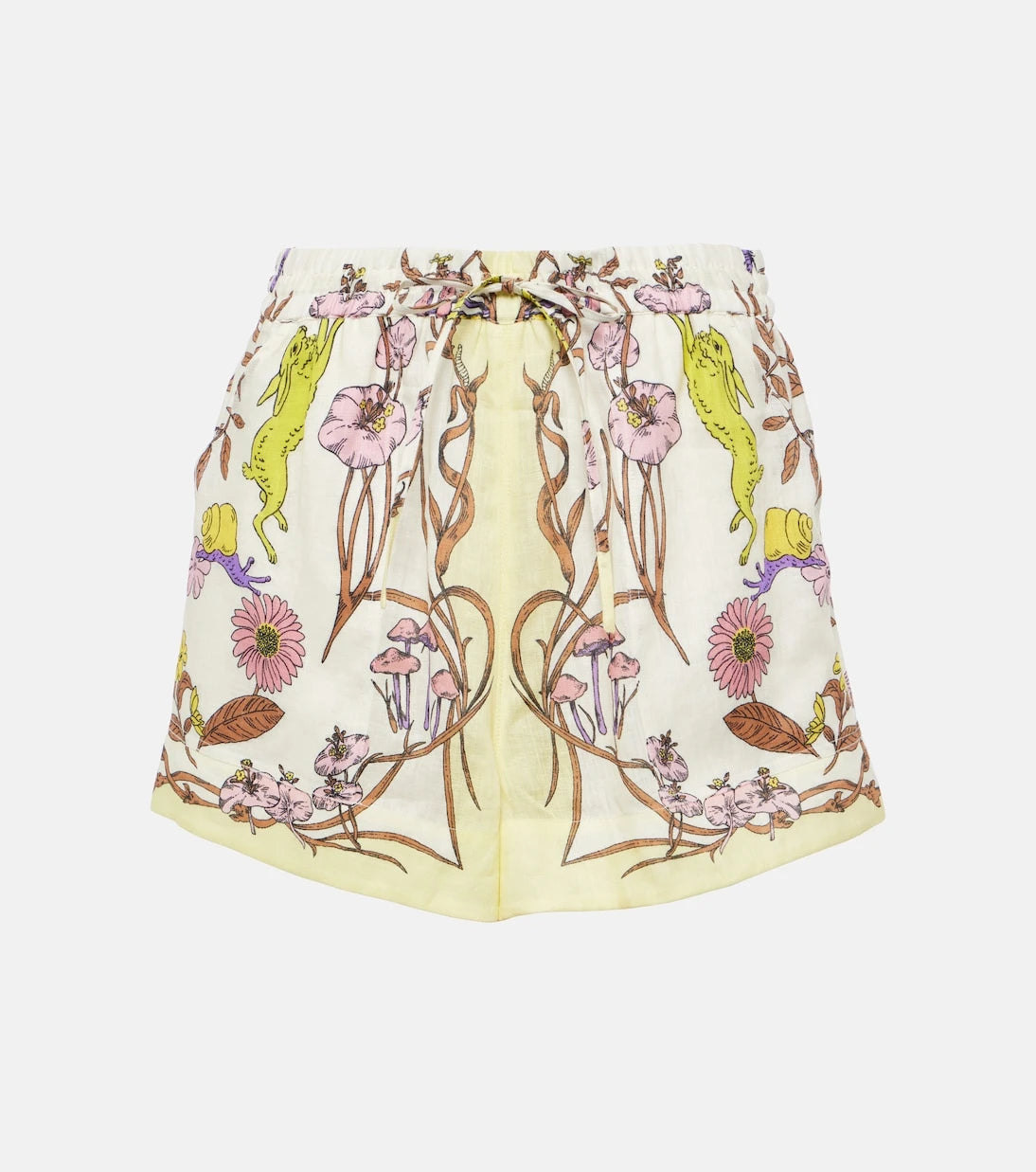 Tory Burch - Floral high-rise linen shorts