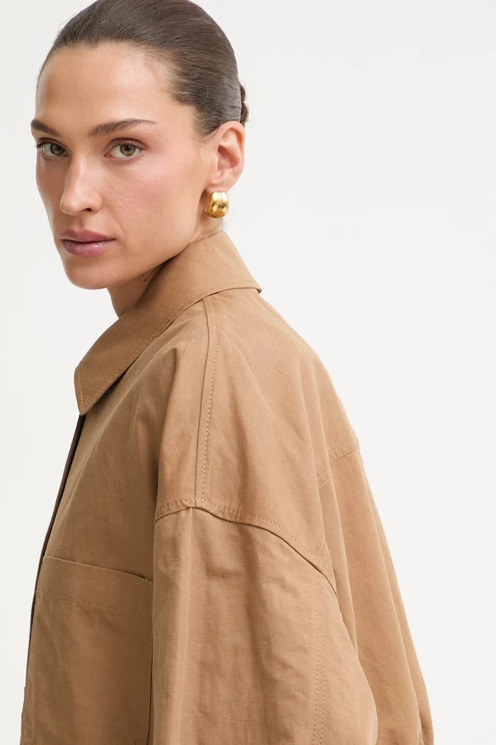 Weekend Max Mara яке тип риза дамско с лен VETTURA