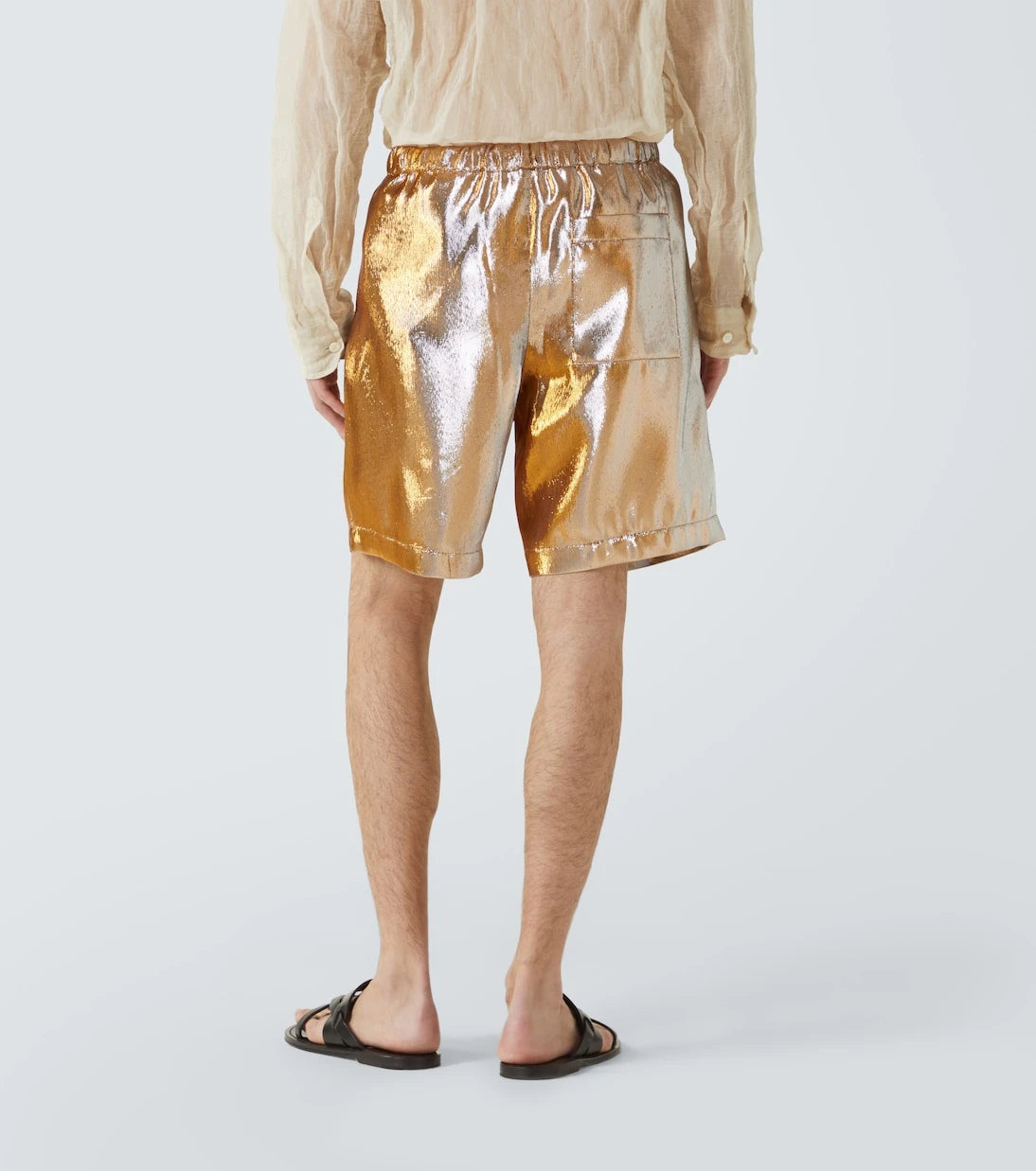 Dries Van Noten - Metallic shorts