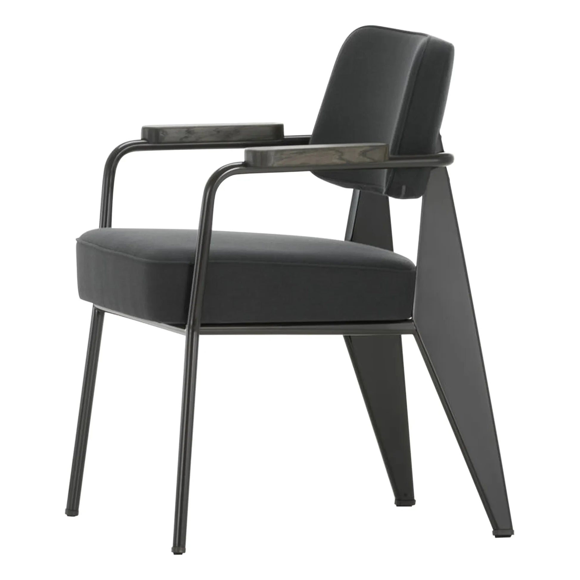 Vitra - Executive Chair, Black Base - Jean Prouvé | Dark grey