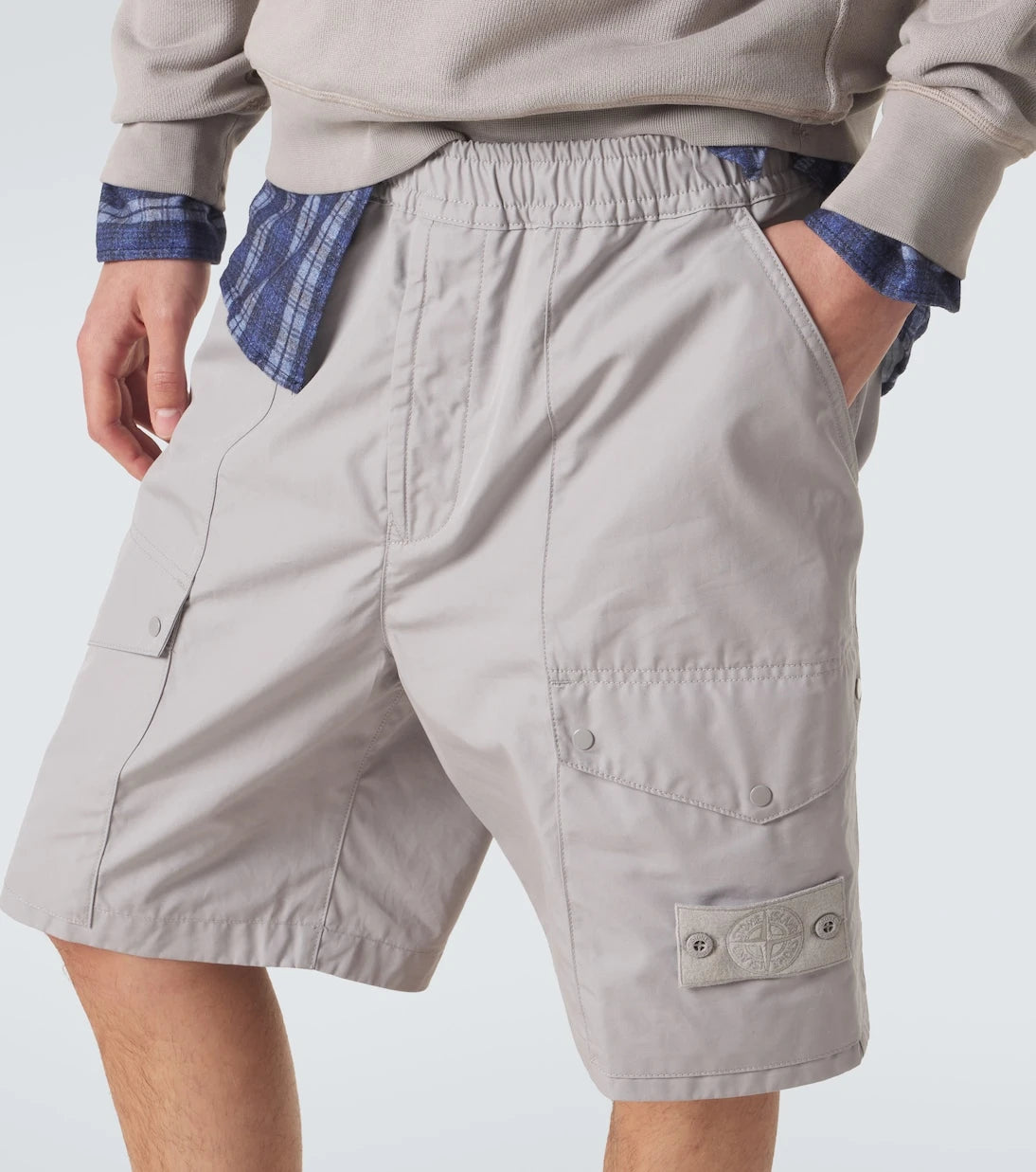 Stone Island - Ghost cotton canvas cargo shorts