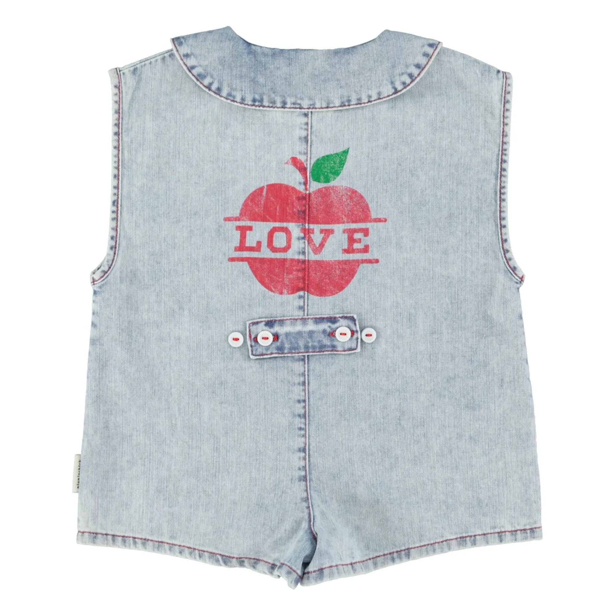 Piupiuchick - Denim Playsuit | Washed blue