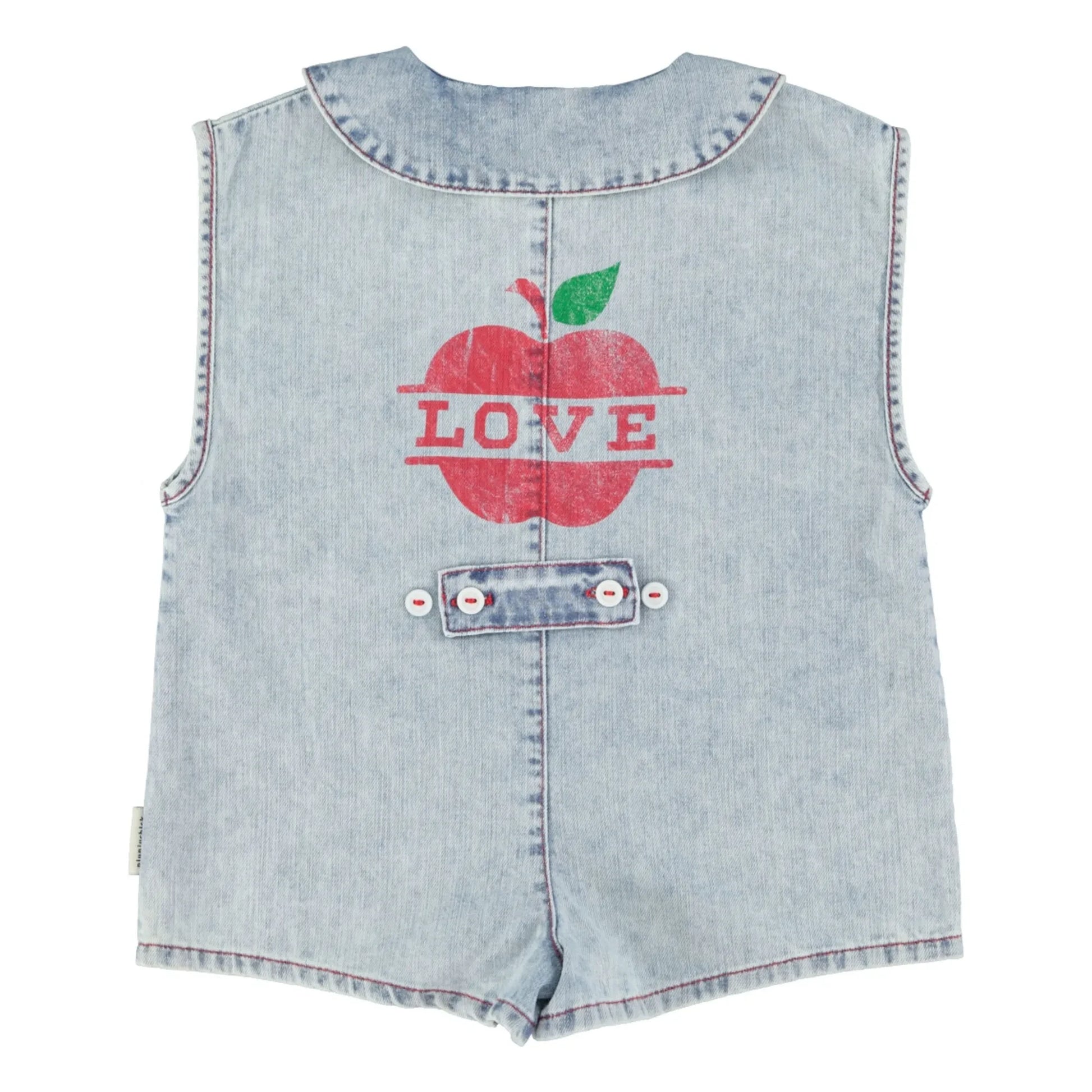 Piupiuchick - Denim Playsuit | Washed blue