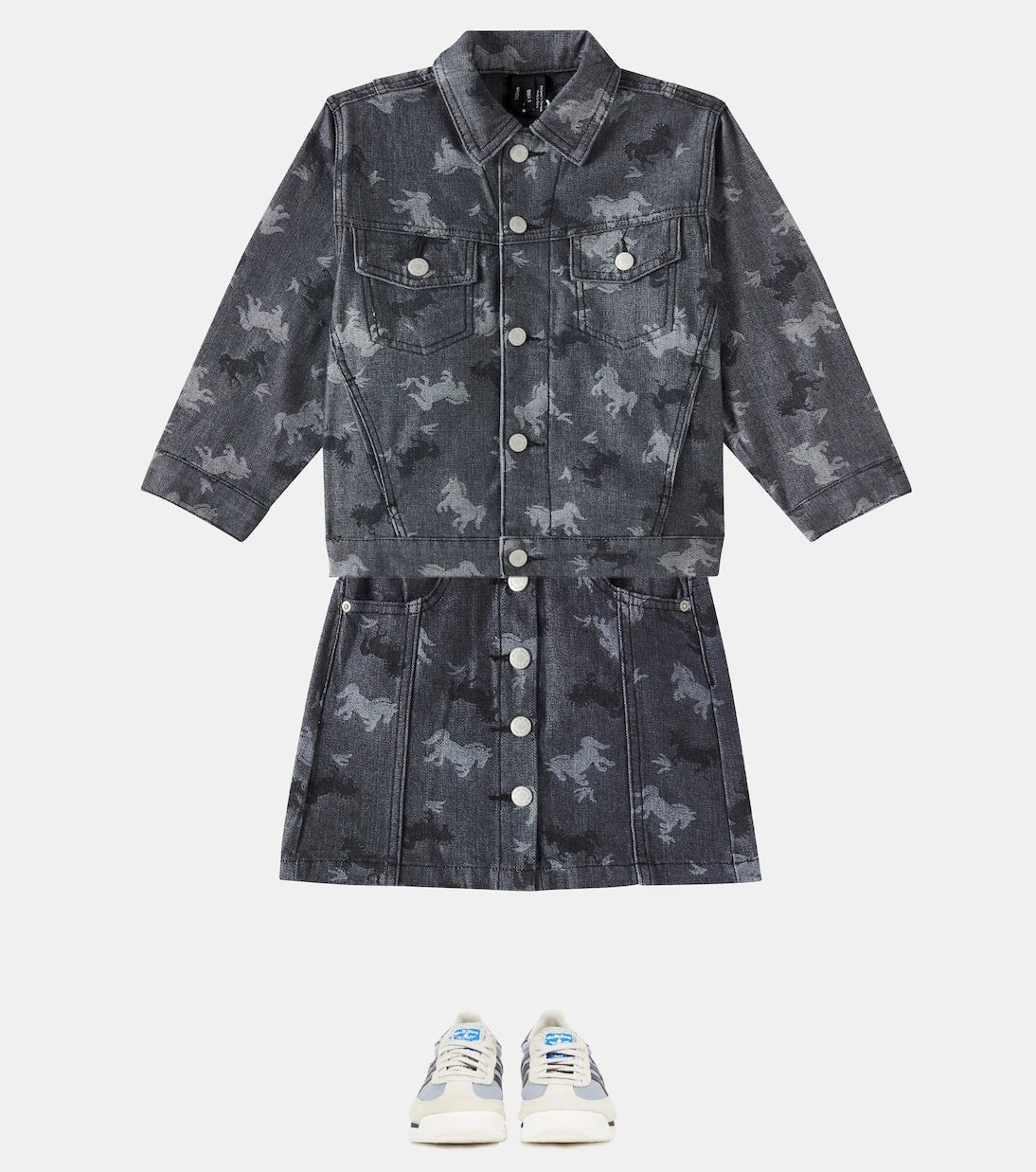 Molo - Bera jacquard denim skirt