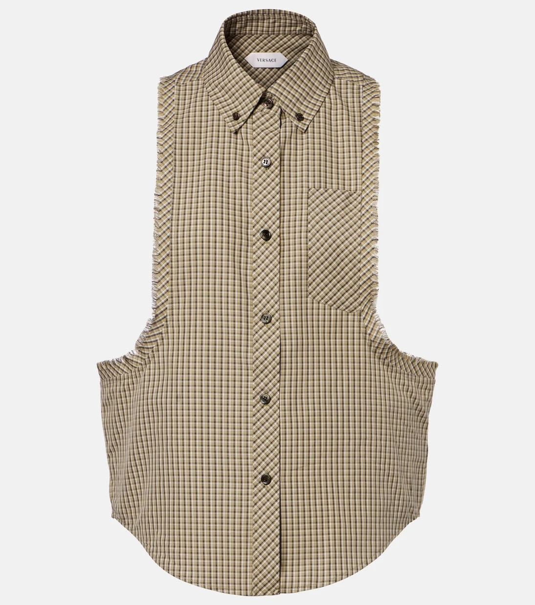 Versace - Checked cotton shirt
