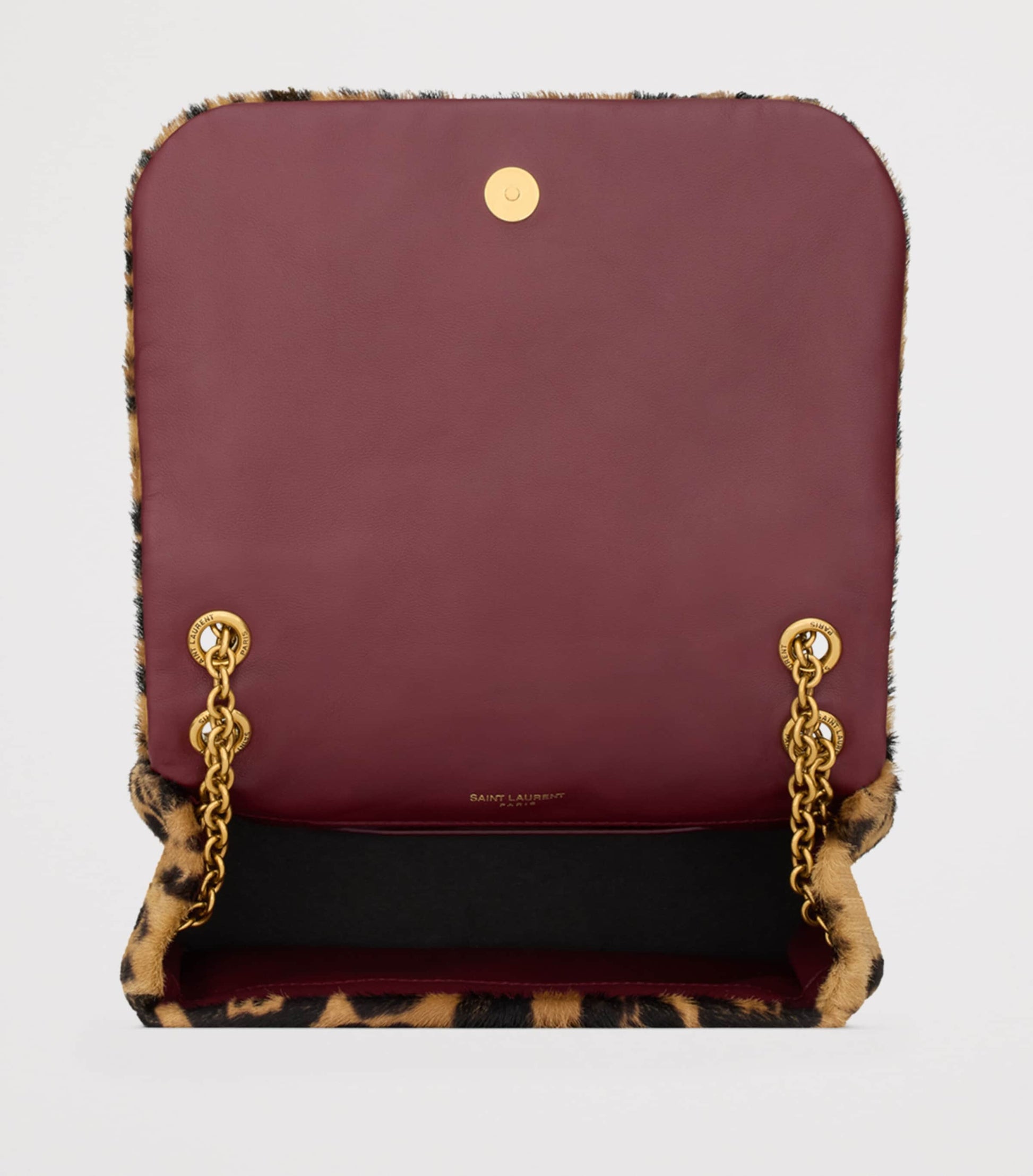 Saint Laurent Brown Mini Jamie 4.3 Leopard Print Shoulder Bag