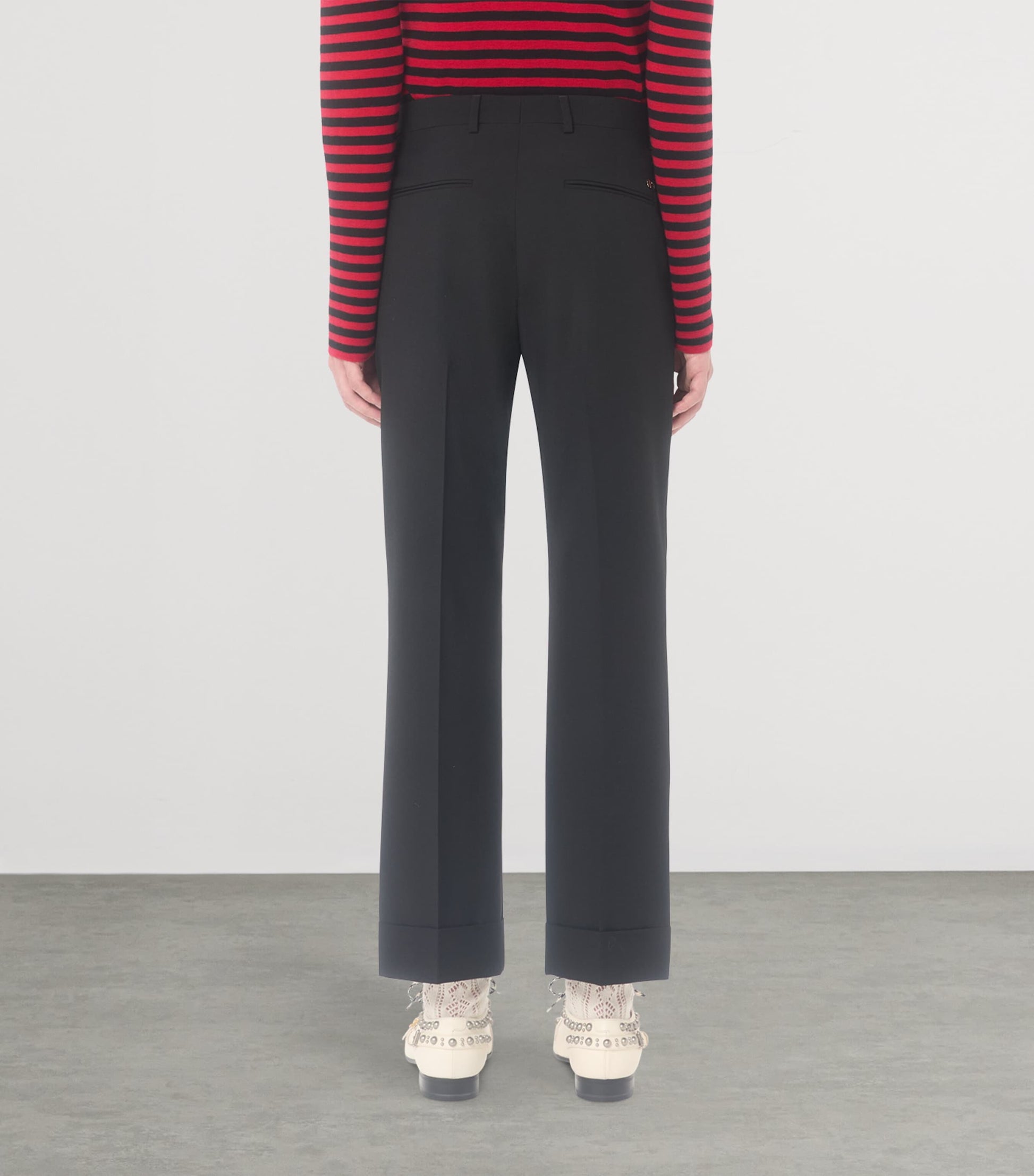 Virgin Wool Flared Trousers