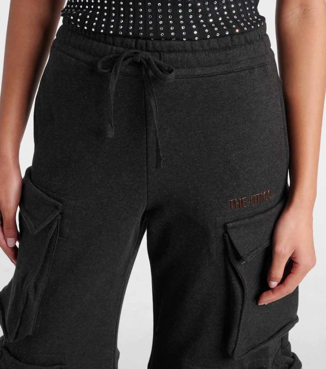 The Attico - Cotton fleece cargo pants