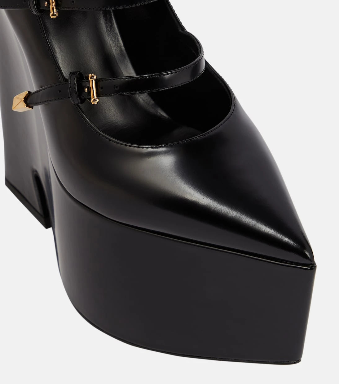 Versace - Tempest leather platform pumps