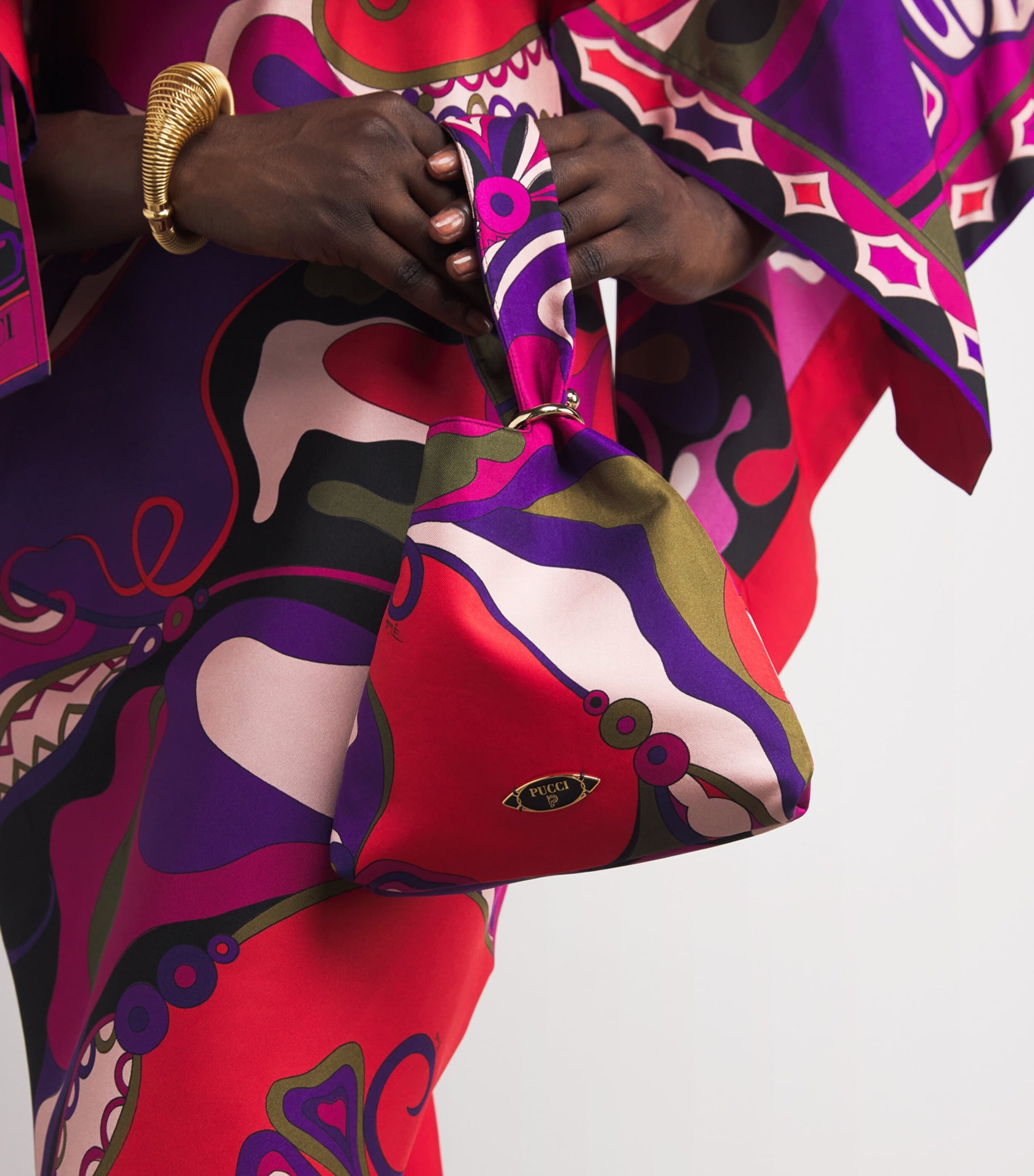 Multi Silk Emilio Top-Handle Bag