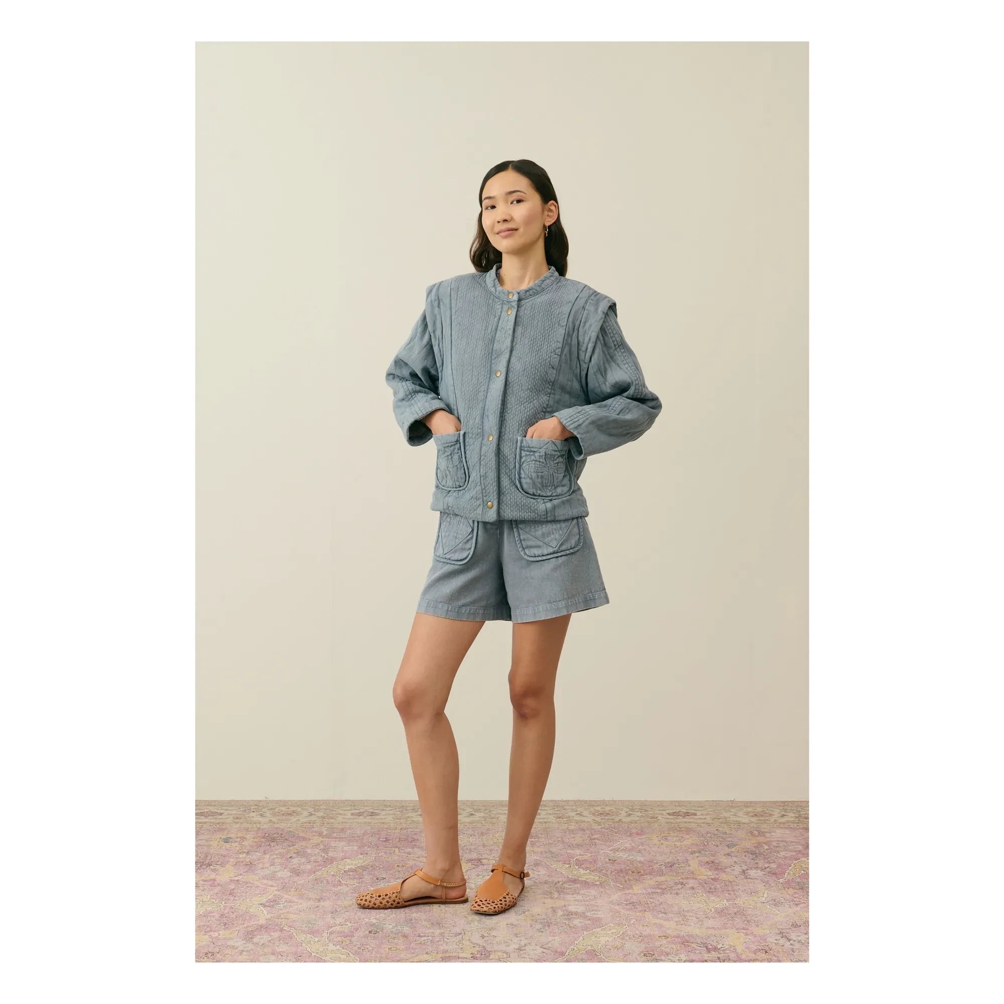 Louise Misha - Horicia Organic Cotton Jacket - Women's Collection | Grey