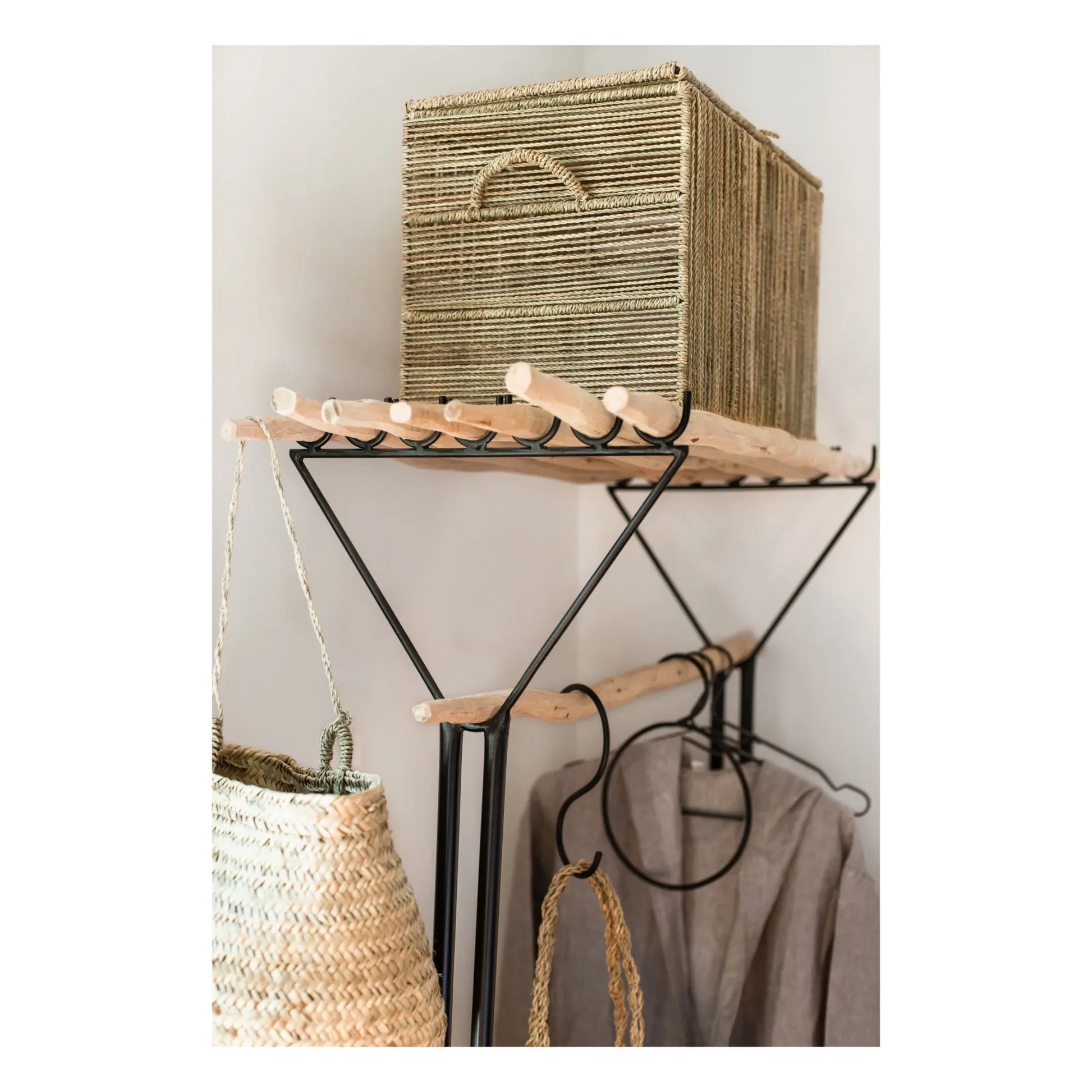 Cosydar - Clothing Rack with Stick Shelf  | Black