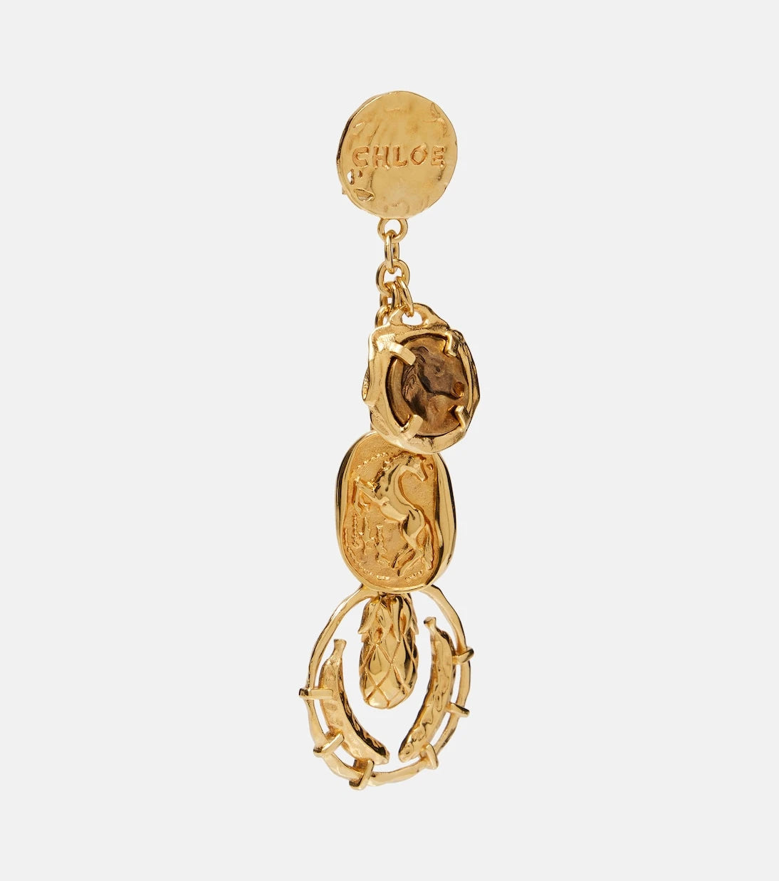 Chloé - Chloé Medals embellished drop earrings