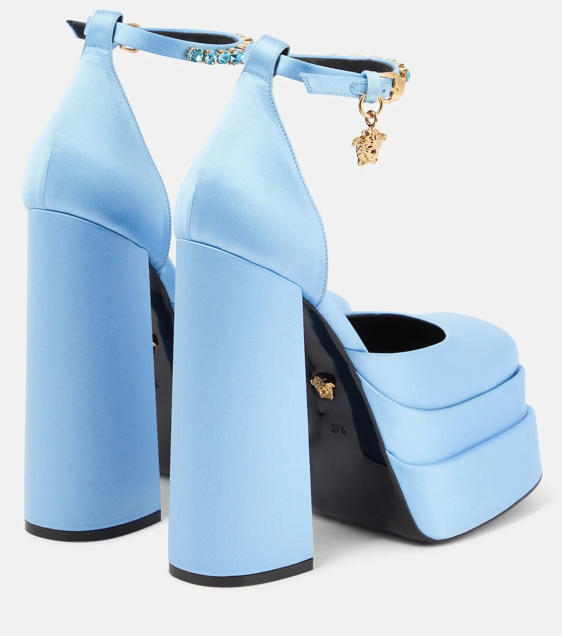 Versace - Medusa Aevitas saten platform topuklu ayakkabı