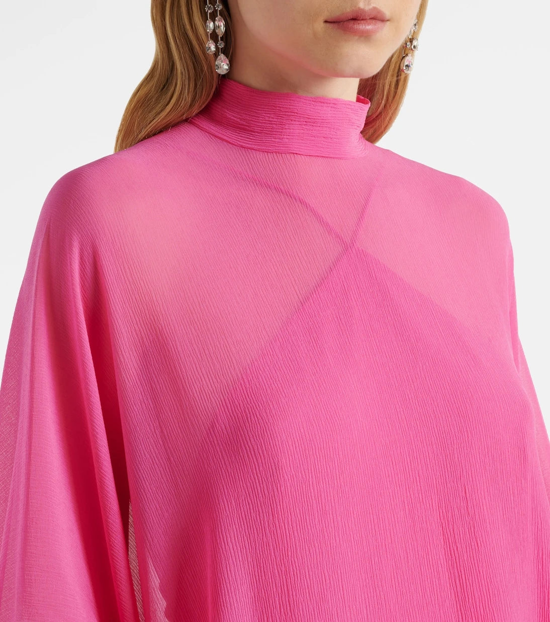 Taller Marmo - Penelope feather-trimmed silk kaftan